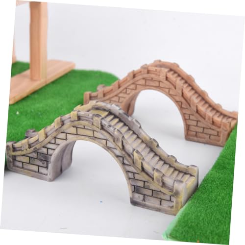 Holibanna 2pcs Artificial Landscape Bridge Ornament Resin Arch Bridge Aquarium Supplies for Fish Tank Decor