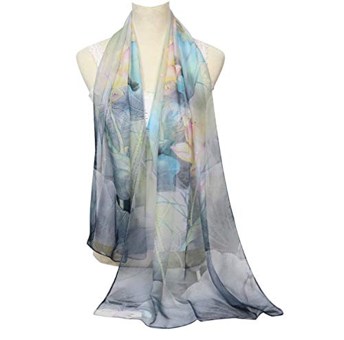 Acotavie Scarfs for Women Lightweight Fashion Scarves Print Floral Pattern Scarf Shawl Wraps - color: D01