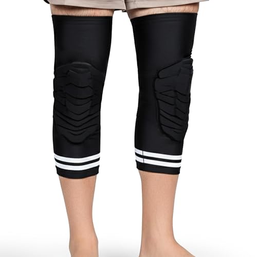 Dirt Defence Basketball Knee Pads - 2Pcs X-Large Size Padded Knee Compression Sleeve for Legs - EVA Shock-Absorbing Support for Sports Training and Recovery - Volleyball, Soccer, Weightlifting, Baseball - X-Large - size: X-Large
