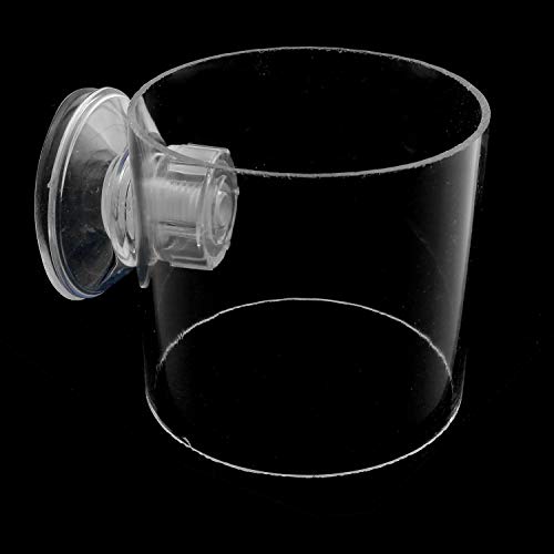 DGZZI Acrylic Aquarium Fish Tank Adjustable Circle Ring Feeder - Floating Food Dish Protection Cover Tray