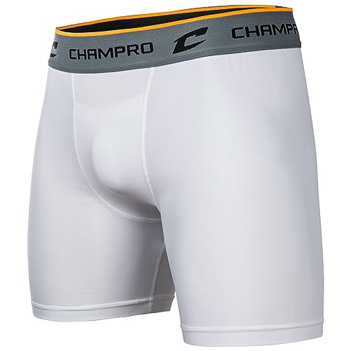 Champro Unisex Adult Compression Boxer Shorts with Cup - size: Small