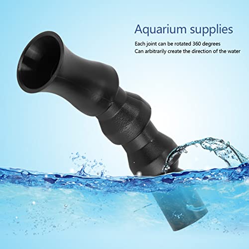 Aquarium Duck Flat Nozzle, Flexible 360°Rotatable Water Outlet Plastic Aquarium Water Outlet Nozzle Pipe End Outflow Pump End Plumbing Fitting(25mm-Tornado) - size: 25mm Tornado emerges from water