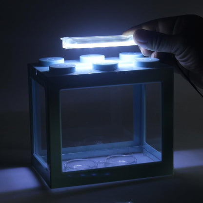 Tnfeeon Small Aquarium Water Plant Light,Full Spectrum Aquarium Lighting for Home Desktop Mini Decoration Soft LED Lamp with USB Connector