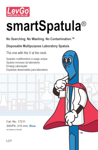 LevGo® smartSpatula® Disposable Multipurpose Lab Spatula. Look for the V at the Neck.® (Standard Blue 17211) - style: Standard Blue 17211