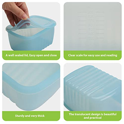 3-Piece Silicone Food Storage Containers Reusable Box Bento 9.2oz 18.3oz 33.8oz Lunch Leftovers Meal Prep Container for Vegetables Fruits Meat Fish Grains Store