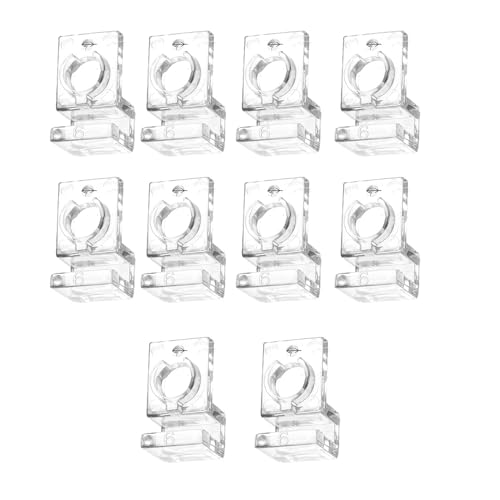 Peiiwdc Aquarium Lid Holder for Various Fish Tanks Aquarium Cover Bracket Clamp Stand Fishtank Habitat Supplies 10PCS Fish Habitat Accessory - color: Suitable for 6mm