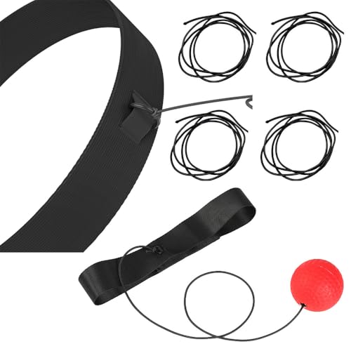 10 Pack Boxing Reflex Ball Elastic Cord Replacement Stretchy String Stretch Shock Cord for Boxing Reflex Ball Headband Boxing Training Ball Headbands Reaction Punching Speed Ball Head Band
