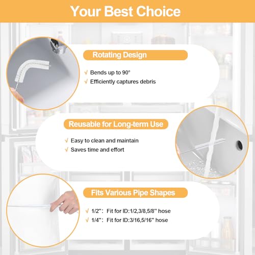 Extra Long Pipe Cleaners,Straw Cleaner Brush Extra Long,Tube Cleaning Brush Suitable for Cleaning Feeding Tubes (2 Pcs) - size: 2 PCS