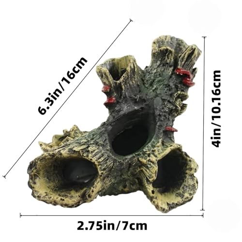 Log Resin Tree Trunk Ornament Aquarium Fish Tank Decoration Home Landscaping Crafts for Fish Tank Small Fish Hiding