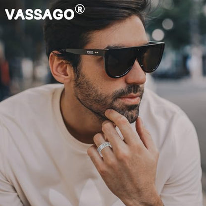VASSAGO Stainless Steel Rings for Men Women Trendy Muslim Allah Ring Islam Arabic Shahada Ring Jewelry Gifts - color: silver, size: 11