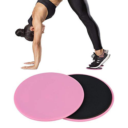 so 2PCS Double Sided Discs For Workout Fitness Core Slider Sport Full Body Workout()