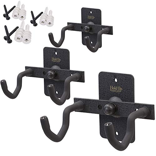 Hold Up Displays Handgun Hanger and Gun Storage for Holding Colt Smith and Wesson SIG Ruger Pistols - Heavy Duty Steel - Made in USA - color: Black 3 Pack