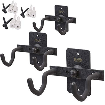Hold Up Displays Handgun Hanger and Gun Storage for Holding Colt Smith and Wesson SIG Ruger Pistols - Heavy Duty Steel - Made in USA - color: Black 3 Pack