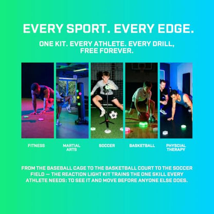Sports Reaction Agility Lights Training Kit Improves Reaction Time & Agility for Athletes, Physical Therapists & Fitness Trainers Sports. - color: 4 Pods Reaction Lights