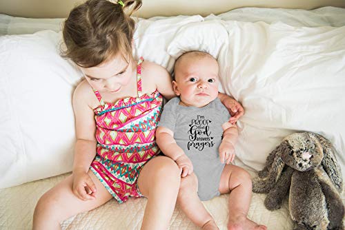 I'm Proof That God Answers Prayers - IVF Miracle Cute Baby Bodysuit - color: Sports Grey, size: 6 Months