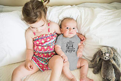I'm Proof That God Answers Prayers - IVF Miracle Cute Baby Bodysuit - color: Sports Grey, size: 6 Months