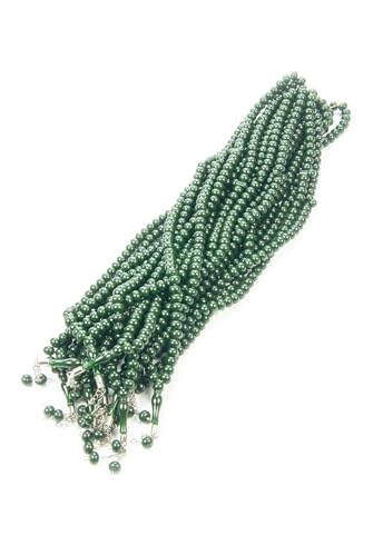 ihvan online, Tasbih Prayer Beads 99, Pack of 10, Muslim Prayer Bead, Islamic Rosary Bead, Dhikr, Tasbeeh Bulk, Misbaha, Masbaha, Tespih, Islamic Gift for Ramadan & Mawlid & Hajj Umrah - color: Dark Green