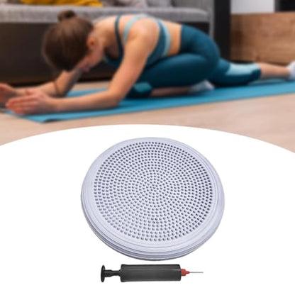 Balance Mat Yoga Mat Wobble Cushion Wiggle Seat Balance Disc Flat Pad Stability for Gymnastics Gym Fitness Yoga Kids 13.39 Inch - color: Gray