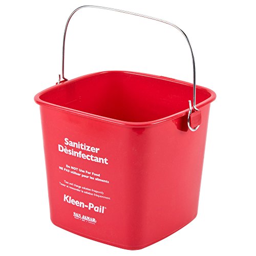 San Jamar Kleen-Pail® Plastic Cleaning Bucket 8 Quarts Red - color: Red, size: 8 Quarts