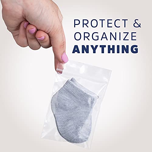 Clear Plastic Reusable Zip Bags - Bulk GPI Case of 1000, 3" x 4" 2 mil Thick Strong & Durable Poly Baggies With Resealable Zip Top Lock For Travel, Storage, Packaging & Shipping. - size: 3" x 4"