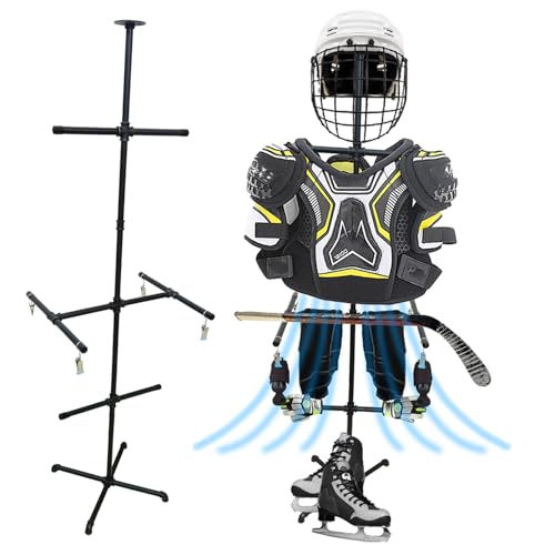 Hockey Equipment Drying Rack,Heavy Duty Metal Sports Hockey Gear Drying Rack,Ice Hockey Drying Rack for Hockey, Football, Lacrosse Gloves, Pads, Helmets