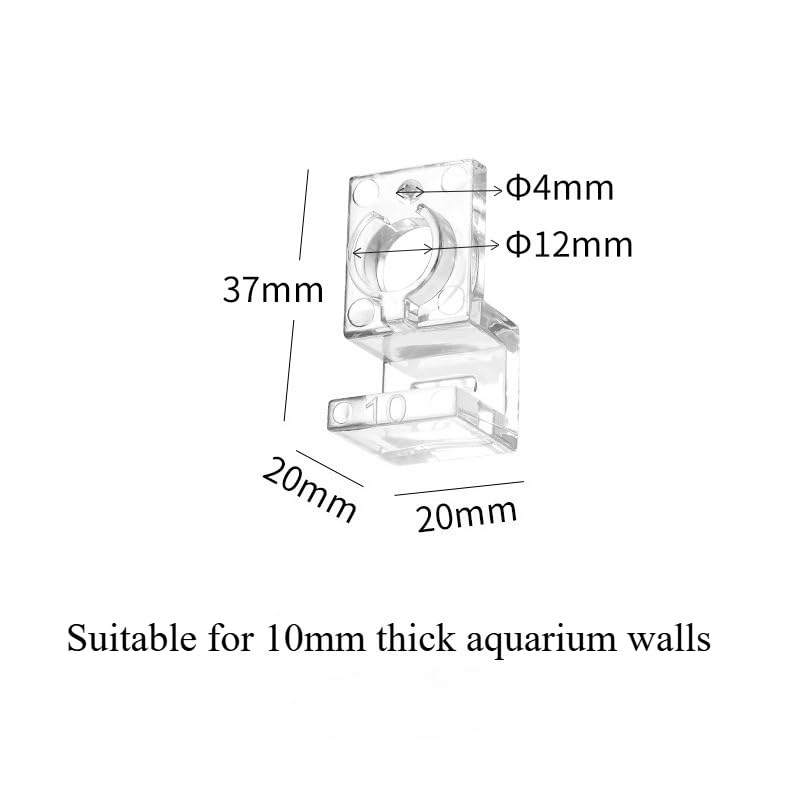 6pcs Aquarium Lid Support Bracket Fish Tank Cover Holder Stand Acrylic Fishtanks Cover Support Clamp Clips for Aquariums (Suitable for 10mm Thick Aquarium Walls) - size: Suitable for 10mm thick aquarium walls