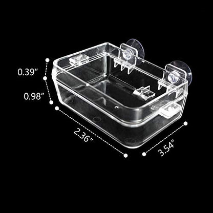 Reptile Gecko Feeder Dish Bowl Chameleon Worm Anti-Escape Bowl Suction Cup Feeder for Reptiles, 1 Feeder and 2 Feeding Tong