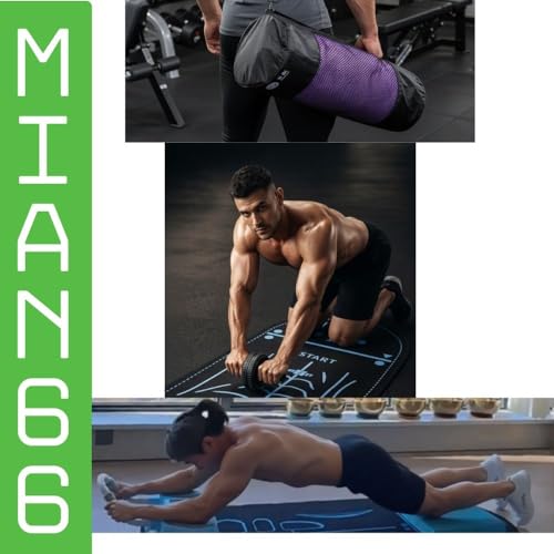 Exercise Ab Roller Mat and Knee Foam Pad Set – Arch Shaped Thick Non-Slip Exercise Pads for Core & Home Workouts, Pack of 2