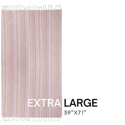 BAY LAUREL Turkish Beach Towel with Travel Bag 39 x 71 Quick Dry Sand Free Lightweight Large Oversized Towels Light - color: Violet Mix