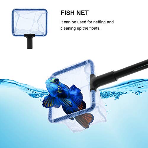 Aquarium Fish Tank Cleaning Kit - 5 in 1 Algae Scraper Set - Siphon Vacuum for Water Changing and Sand Cleaner (Cleaner Set)