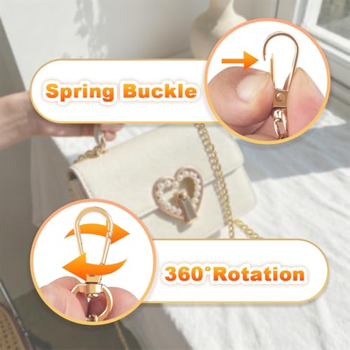 ELANE 4 Pack Purse Chain Strap，47 inch Purse Straps Replacement Crossbody Purse Chains for Handbags DIY - color: S-light Gold-4 Pack