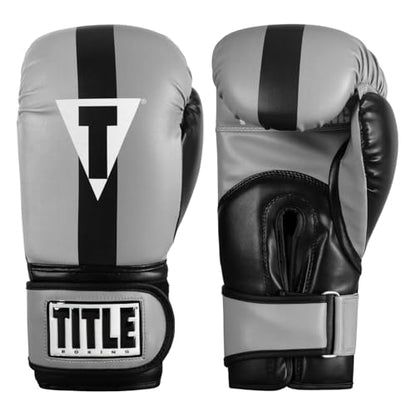 Title Boxing World Bag Boxing Gloves - color: Black/Grey, size: 12 oz
