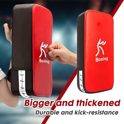 LuiceABC One Karate Taekwondo Boxing Kick Punch Adjustable Soft Shield Durable Training Pad for Boxing, Training and Protecting Your Palm, Wrist and Decreasing The Shock - color: Red