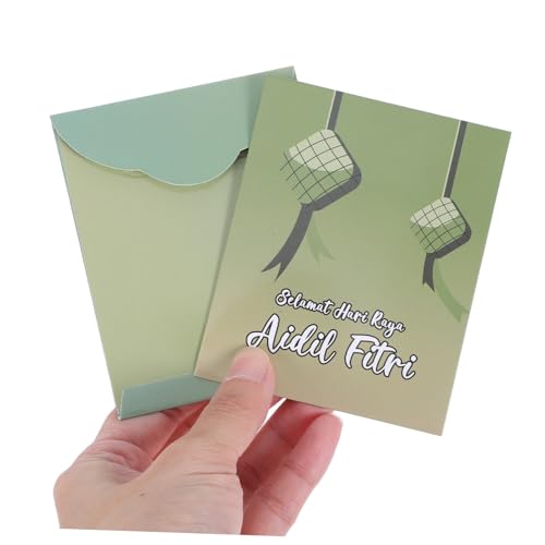 Lurrose 6pcs Eid Mubarak Money Envelopes Set for Cash Spacious Design for Weddings Birthdays and Eid Celebrations Unique Paper Envelopes for Generous Giving
