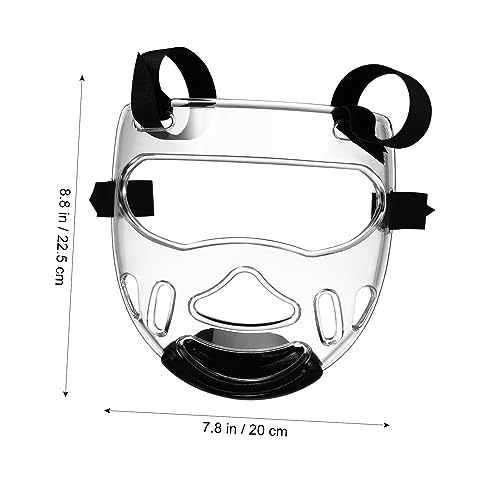Angoily Taekwondo Mask, Clear Kickboxing Sparring Headgear, Breathable Martial Arts Face Protection - color: 3pcs