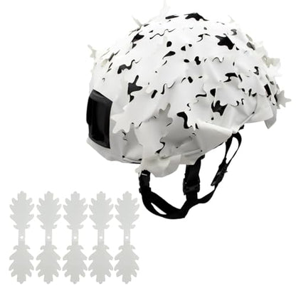 Tactical Helmet Cover Breathable Mesh Camo Camouflage Helmet Cover Great for Tactical Military Gear Combat Fast Helmet - color: WH