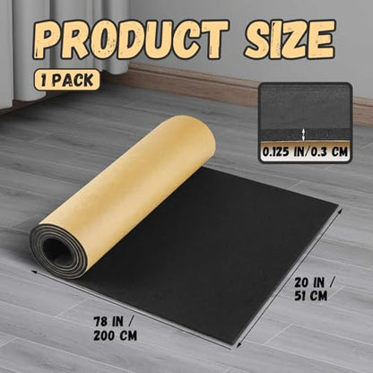 Pangda 1 Piece 78 x 20 x 1/8 Inch Extra Large Marine Foam Roll Closed Cell Rubber with Adhesive Insulation Sheets Lightweight Single Sided Tape Water Weather Resistant for Craft - size: 78 x 20 x 1/8 Inch