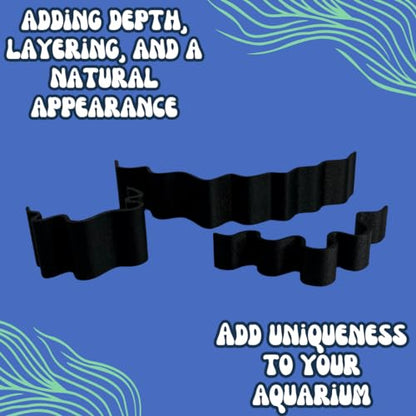 Chatelet REEFSHAPE Aquarium or Terrarium Substrate Cliffs Combo Pack | Separate Substrate Layers in Aquariums or Terrariums to Create Cliffs & Depth | Made in USA (Cliff Combo, Black) - color: Cliff Combo, Black
