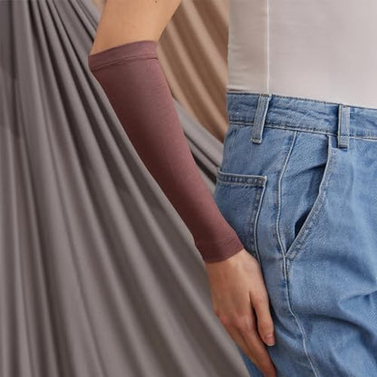 Modest Arm Cover | Jersey Arm Cover | Modest Sleeve Covering for Muslim Women - color: Rose Taupe