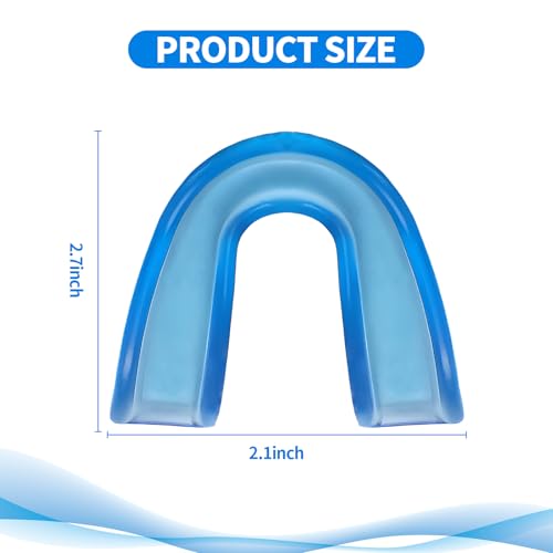 8 Pcs Sports Mouth Guards - Clear EVA Mouth Guard for Braces for Sports for Basketball, Boxing & More - Adult Fit, Mouth Pieces Football Mouthpiece - size: Clear