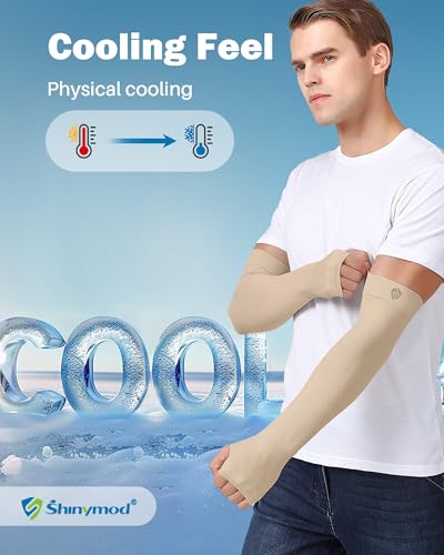 Arm Sleeves for Men Women UV Sun Protection Compression Arm Warmer Tattoo Cover Up, Sports Golf Cooling Sleeves - color: 3 Pairs_nude