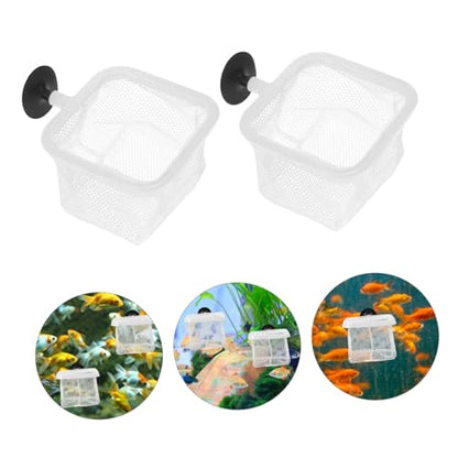 5pcs Fish Tank Separator Net with Cups Fish Breeding Holder Versatile Aquarium Incubator for Hatching and Spawning Net Design