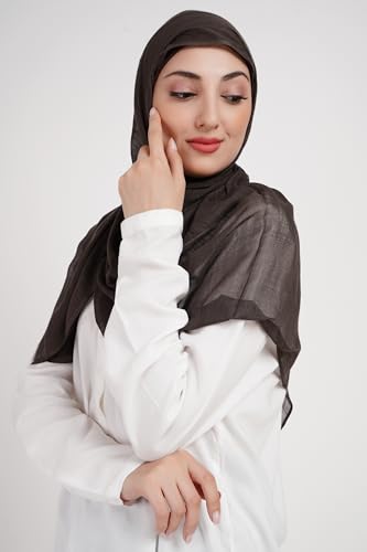 Soft Hijab Scarf 100% Modal | Lightweight | Breathable For Women - color: Dark Brown