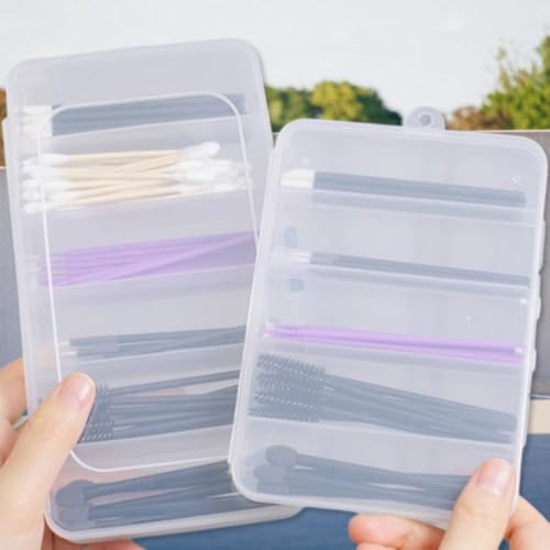 5 Grid Clear Plastic Fishing Tackle Accessory Box Container, Clear Tiny Fishing Lure Bait Hooks Storage Box for Hair Clips And Jewelry Making Organizer