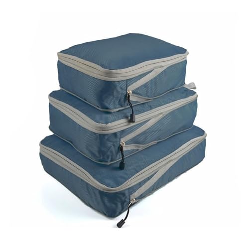 3 - Piece Travel Storage Organizer Set | Water - Resistant Nylon Luggage Pouches for Clothes, Underwear & Small Items | Compact Sorting Bags for Business Trips & Vacations(Natural) - color: Natural