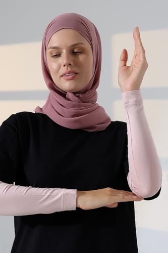 ihvan online, Hijab Sleeves for Women, Muslim Arm Sleeve for Prayer, Women's Soft Stretchy Modest Sleeves to Cover Arms - color: Pink