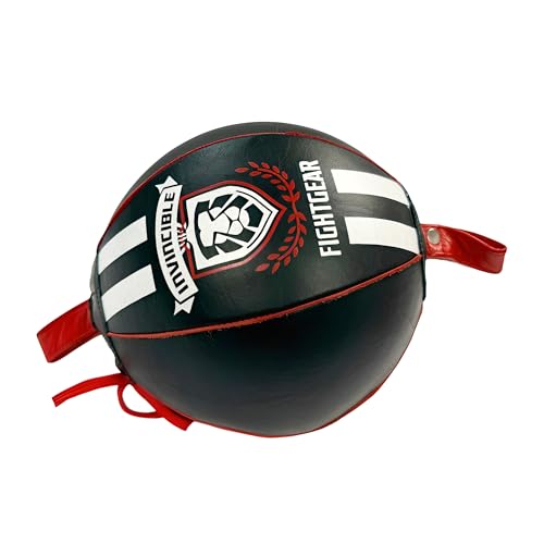Professional Leather Double End Boxing Bag with Bungee Cords for Boxing, MMA, Muay Thai, Fitness Speed Dodge Reflex Ball, Floor to Ceiling Training, 5 Inch - size: 9 Inch