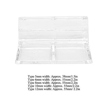 KIMISS 20Pcs Glass Cover Acrylic Clip Holder Support Clamp Accessory for Aquarium Fish 20Pcs Glass Cover (12mm) - size: 12mm