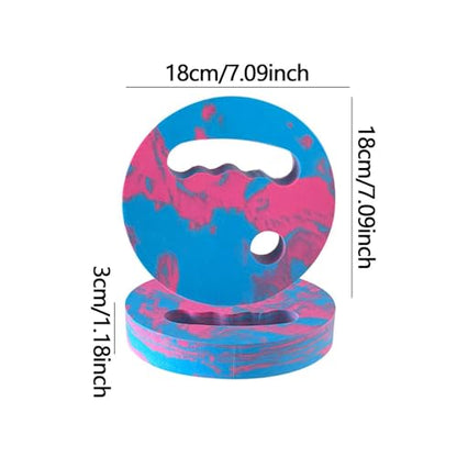 Menolana Water Exercise Discs Pool Resistance, Swim Discs Lightweight Buoyancy EVA Foam Aerobic Equipment for Water Workout Beach Pool - color: Pink Blue