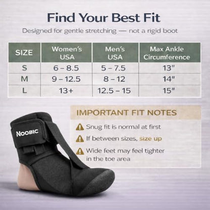 Plantar Fasciitis Night Splint, Foot Roller & Lacrosse Ball for Tension Relief, Foot Pain Relief Heel Spur, Arch Pain, Achilles Tendonitis, Comfortable and Gentle Foot Brace Men and Women (M) - size: Medium